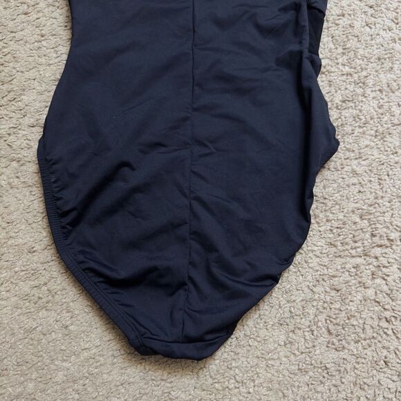 La Blanca Poppy Red Halter One Piece Swimsuit Size‎ 6 Black Summer Bathing-suit - Picture 6 of 11